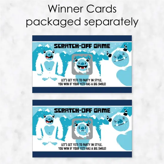 Big Dot of Happiness Yeti to Party - Abominable Snowman Party or Birthday Party Game Scratch Off Cards - 22 Count {4}
