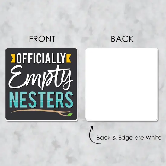 Big Dot of Happiness Empty Nesters - Funny Empty Nest Party Decorations - Drink Coasters - Set of 6 {7}