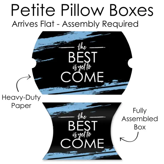 Big Dot of Happiness Light Blue Grad - Best is Yet to Come - Favor Gift Boxes - Light Blue Graduation Party Petite Pillow Boxes - Set of 20 {7}