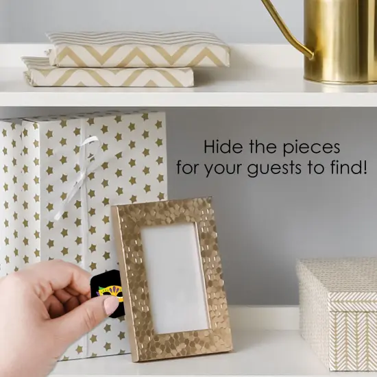 Big Dot of Happiness Colorful Mardi Gras Mask - Masquerade Party Scavenger Hunt - 1 Stand and 48 Game Pieces - Hide and Find Game {4}