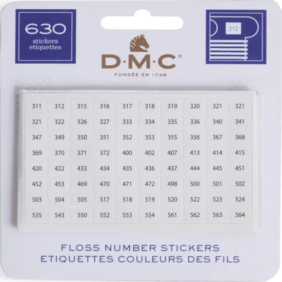 DMC Floss Number Stickers-640 Labels {1}