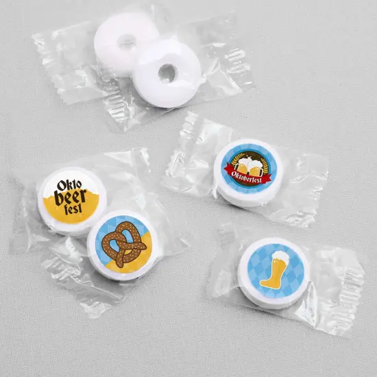 Big Dot of Happiness Oktoberfest - Beer Festival Round Candy Sticker Favors - Labels Fits Chocolate Candy (1 sheet of 108) {4}