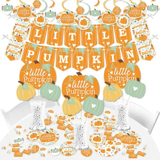 Big Dot of Happiness Little Pumpkin - Fall Birthday Party or Baby Shower Supplies - Banner Decoration Kit - Fundle Bundle {1}
