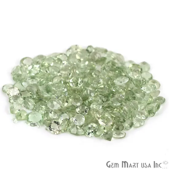 Green Amethyst Gemstone, 100% Natural Faceted Loose Gems, Wholesale Gemstones, 6-12mm, 50Carats, GemMartUSA (GA-60001-50) {4}
