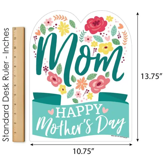 Big Dot of Happiness Colorful Floral Happy Mother's Day - Outdoor Lawn Sign - We Love Mom Party Yard Sign - 1 Piece {6}