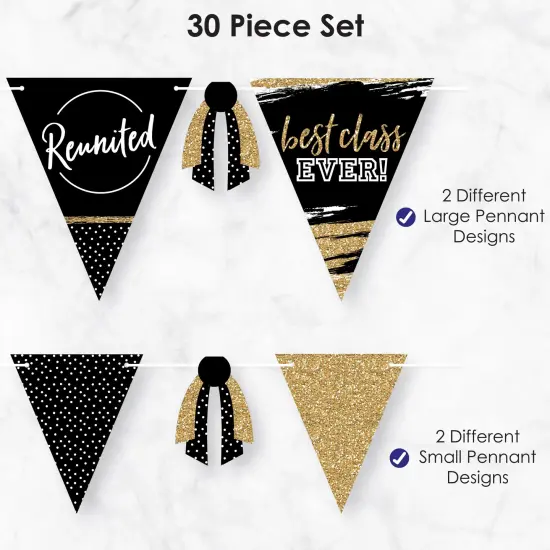 Big Dot of Happiness Reunited - DIY School Class Reunion Party Pennant Garland Decoration - Triangle Banner - 30 Pieces {6}