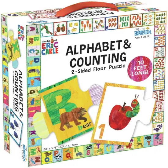 Briarpatch Eric Carle 2-Sided Floor Puzzle-Alphabet And Counting {3}