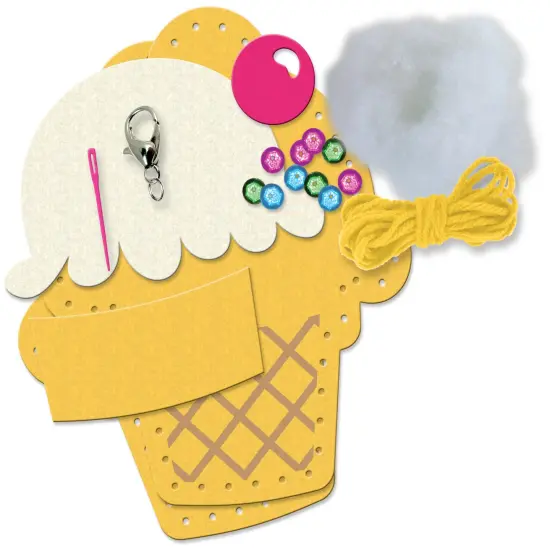 Colorbok Sew Cute! Felt Backpack Clip Kit-Ice Cream {3}