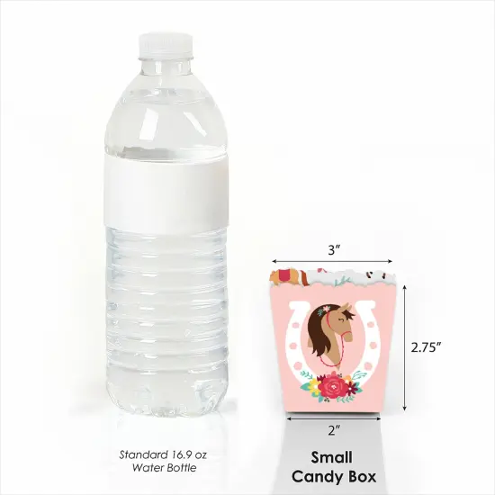 Big Dot of Happiness Run Wild Horses - Party Mini Favor Boxes - Pony Birthday Party Treat Candy Boxes - Set of 12 {4}