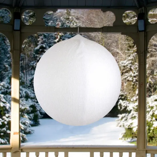 Northlight Inflatable Tinsel Commercial Outdoor Christmas Ball Ornament Decoration - 23.5" - White {3}