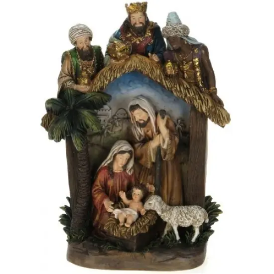 Mark Roberts Nativity Creche Scene Christmas Table Top Decoration - 12" Gold {1}