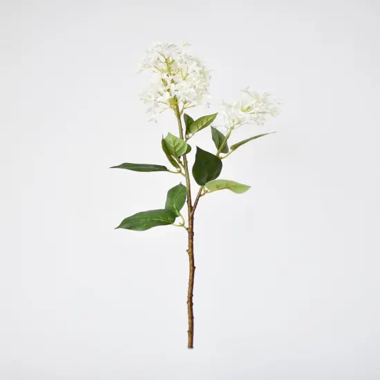 28.5" Faux White English Lilac Stem {2}