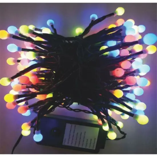 Hofert LED G10 Berry Christmas Lights - Multi-Color - 16.5 ft Green Wire - 200ct {3}