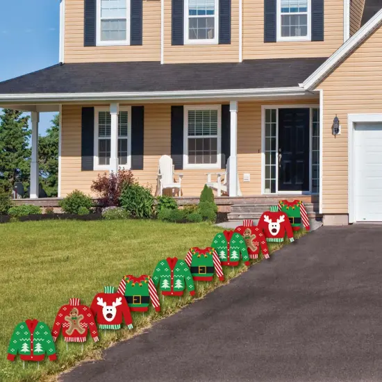 Big Dot of Happiness Ugly Sweater - Sweater Lawn Decorations - Outdoor Holiday and Christmas Yard Decorations - 10 Piece {4}