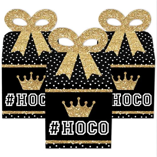 Big Dot of Happiness HOCO Dance - Square Favor Gift Boxes - Homecoming Bow Boxes - Set of 12 {3}