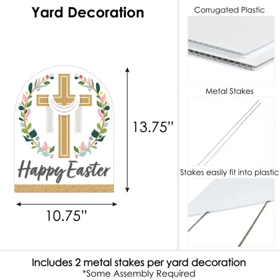 Big Dot of Happiness Religious Easter - Outdoor Lawn Sign - Christian Holiday Party Yard Sign - 1 Piece {7}