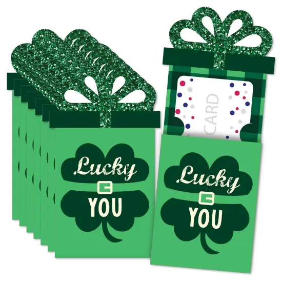 Big Dot of Happiness St. Patrick's Day - Saint Paddy's Day Party Money and Gift Card Sleeves - Nifty Gifty Card Holders - Set of 8 {1}
