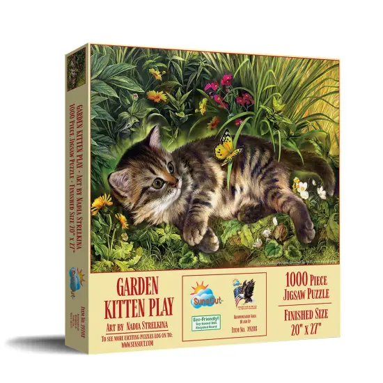 Sunsout Garden Kitten Play 1000 pc Jigsaw Puzzle 39208 {3}