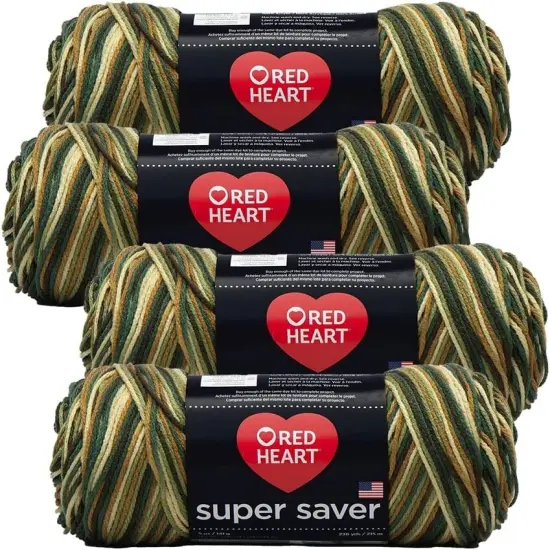(Pack of 4) Red Heart Super Saver Yarn-Woodsy {1}