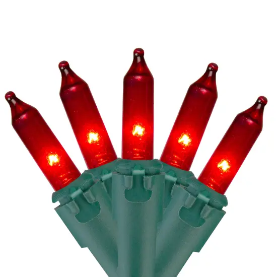Northlight Mini Incandescent Christmas Lights - Red - 7' Green Wire - 35ct {1}