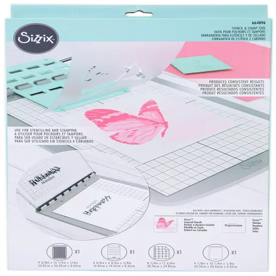 Sizzix Stencil & Stamp Tool-4 Pieces {1}