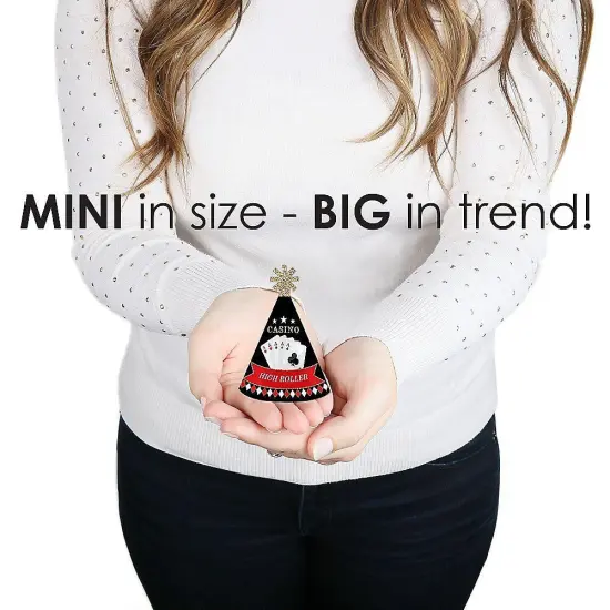 Big Dot of Happiness Las Vegas - Mini Cone Casino Party or Birthday Party Hats - Small Little Party Hats - Set of 8 {4}