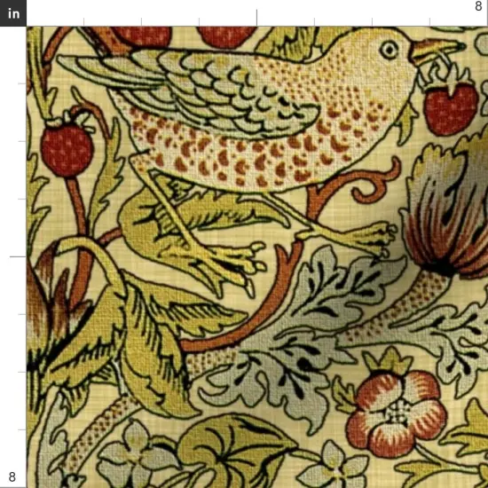 Various Fabrics by the Yard or Fat Quarter Victorian Vines Birds Botanical Damask Strawberry William Morris Custom Printed Fabric by Spoonflower {4}