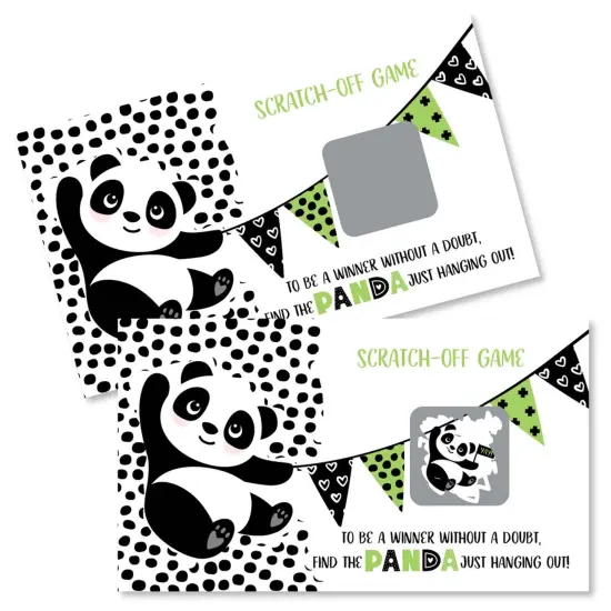 Big Dot of Happiness Party Like a Panda Bear - Baby Shower or Birthday Party Game Scratch Off Cards - 22 Count {1}
