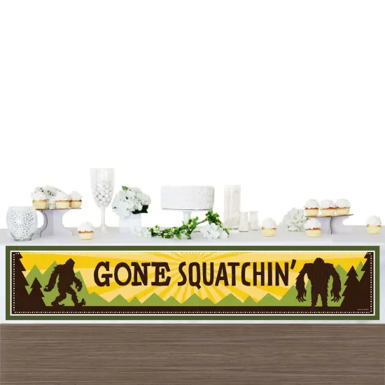 Big Dot of Happiness Sasquatch Crossing - Bigfoot Party or Birthday Party Decorations Party Banner {4}