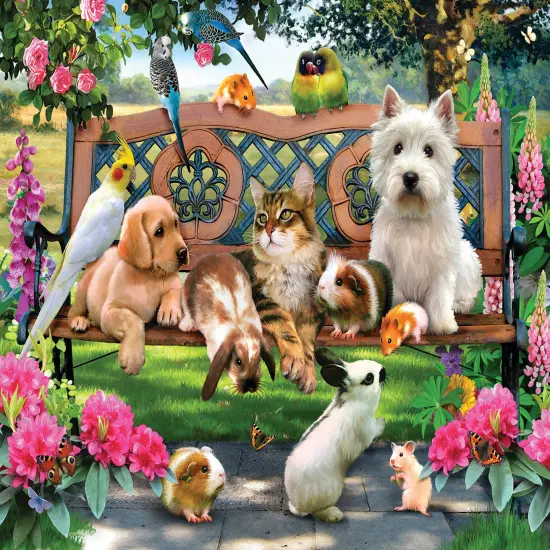 Sunsout Pets in the Park 300 pc Jigsaw Puzzle 54938 {1}