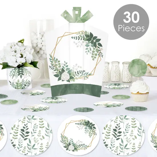 Big Dot of Happiness Boho Botanical - Greenery Party Decor and Confetti - Terrific Table Centerpiece Kit - Set of 30 {3}