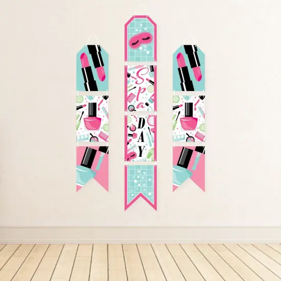 Big Dot of Happiness Spa Day - Hanging Vertical Paper Door Banners - Girls Makeup Party Wall Decoration Kit - Indoor Door Decor {4}