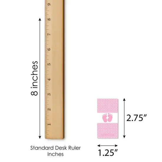 Big Dot of Happiness Baby Feet Pink - Mini Candy Bar Wrapper Stickers - Girl Baby Shower Small Favors - 40 Count {6}