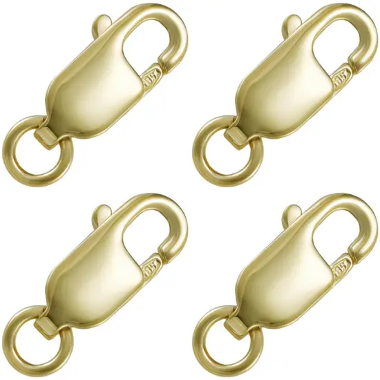 4 Yellow Gold Filled Lobster Claw with Jump Ring 10mm {1}