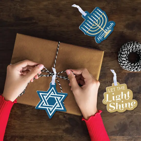 Big Dot of Happiness Happy Hanukkah - Chanukah Holiday Decorations - Tree Ornaments - Set of 12 {4}