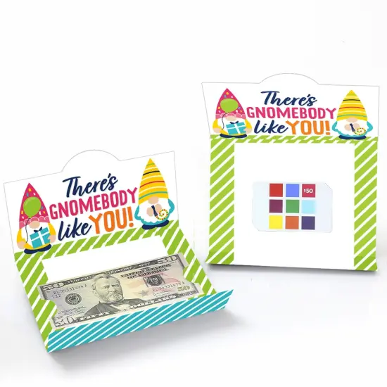 Big Dot of Happiness Gnome Birthday - Happy Birthday Party Money and Gift Card Holders - Set of 8 {3}
