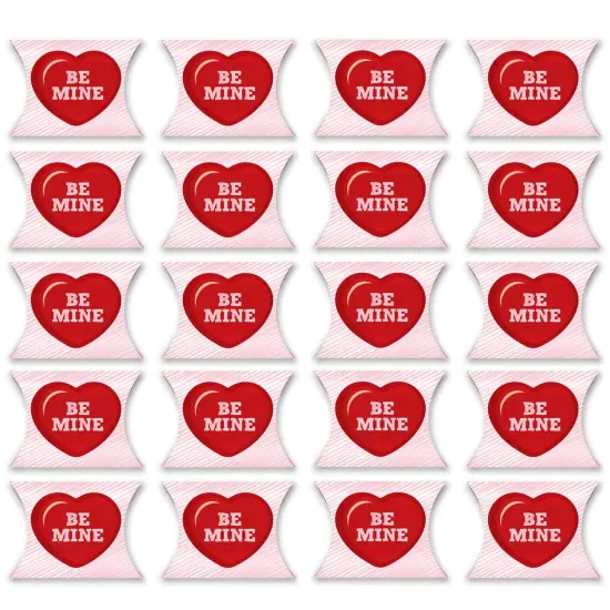 Big Dot of Happiness Conversation Hearts - Favor Gift Boxes - Valentine's Day Party Petite Pillow Boxes - Set of 20 {6}