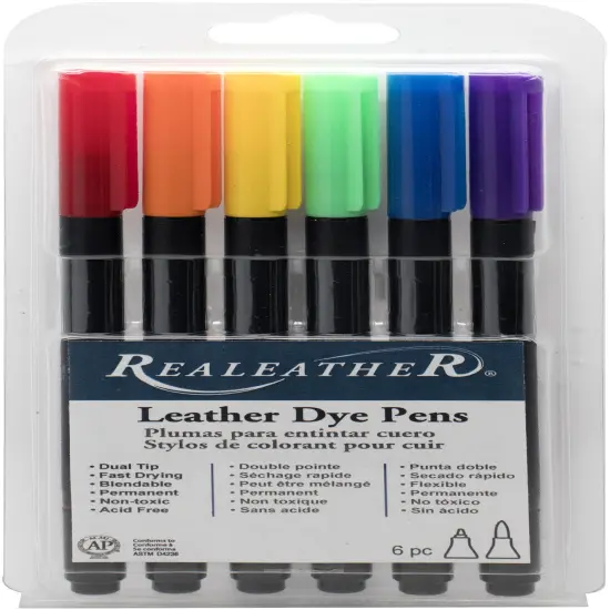Realeather(R) Crafts Leather Markers 6/Pkg {2}