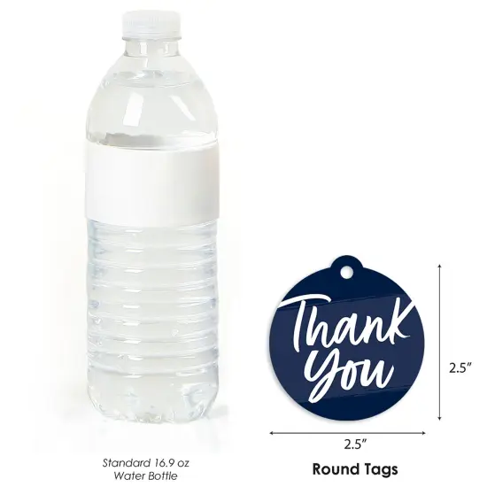 Big Dot of Happiness Navy Blue Elegantly Simple - Guest Party Favor Gift Tags (Set of 20) {4}