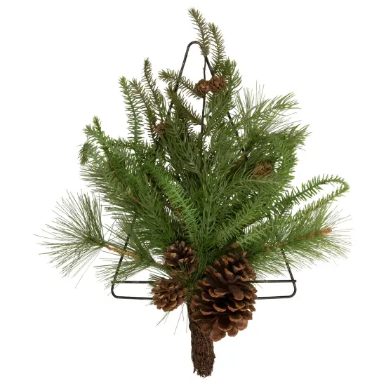 Northlight 21" Pine Christmas Tree Wall Hanging Decoration with Pinecones Green {1}