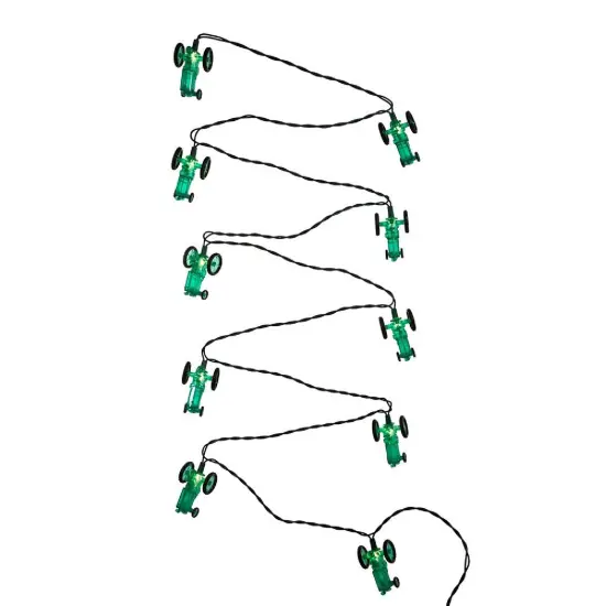 Kurt Adler Farm Tractor Christmas Light Set - 9 ft Green Wire - 10ct {3}