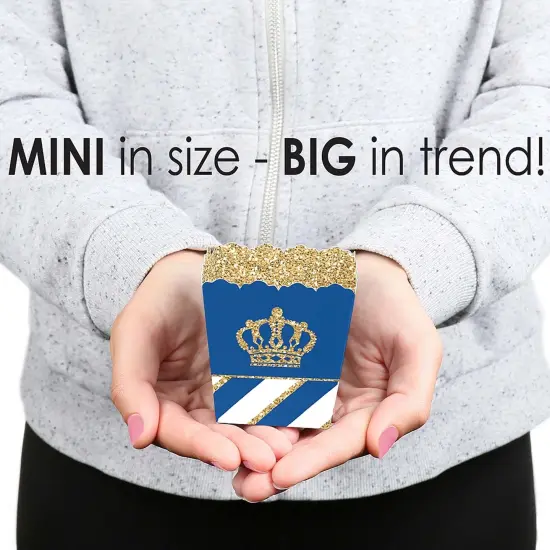 Big Dot of Happiness Royal Prince Charming - Party Mini Favor Boxes - Baby Shower or Birthday Party Treat Candy Boxes - Set of 12 {6}