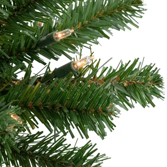 Northlight Pre-Lit Dorchester Pine Artificial Christmas Swag - 28" - Clear Lights Green {5}