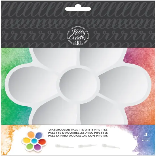 Kelly Creates Plastic Palette With Pipettes-7 Cavity {1}