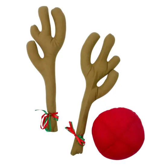 Mystic 19" Brown and Red Reindeer Christmas Car Decorating Kit - Universal Size {3}