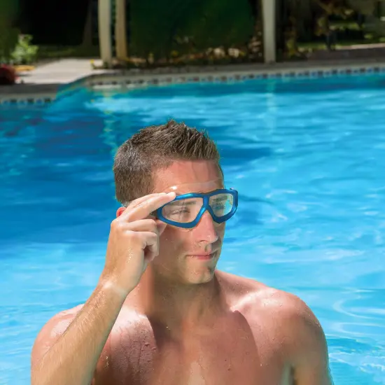 Swim Central 7" Blue EZ Fit DLX Sport Goggles Swimming Pool Accessory for Adults and Children {3}
