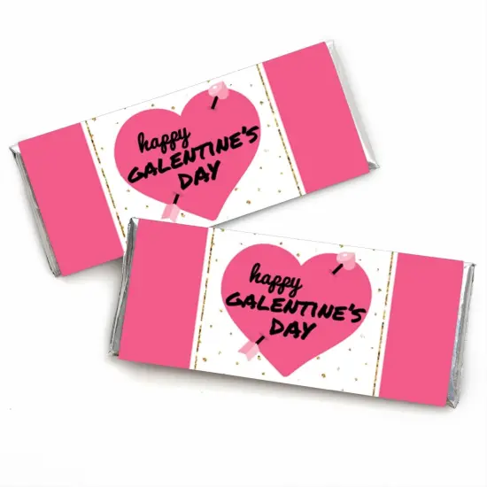 Big Dot of Happiness Be My Galentine - Candy Bar Wrapper Galentine's and Valentine's Day Party Favors - Set of 24 {1}