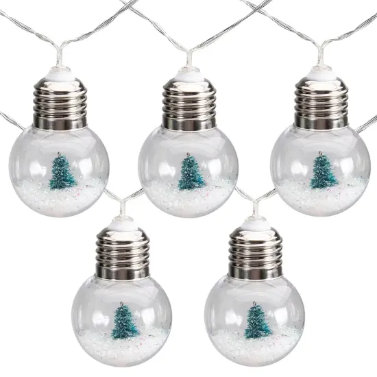 Northlight LED Christmas Trees in Bulbs Light Set - Warm White Lights- 4.25' Clear Wire - 10ct {3}