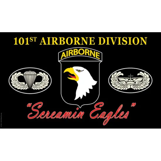 U.S. Army 101st Airborne Screaming Eagles Flag with Grommets 3ft x 5ft {1}
