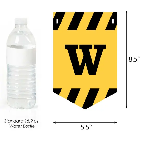 Big Dot of Happiness Construction Truck - Baby Shower Bunting Banner - Construction Party Decorations - Welcome Baby {4}